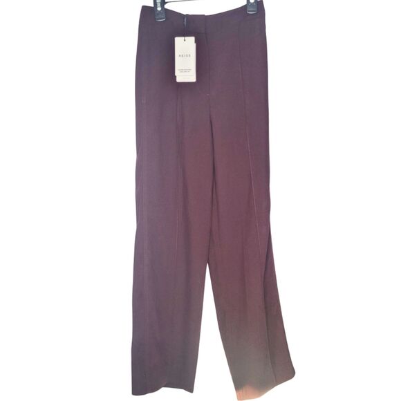 NWT Reiss Burgundy Alead Pull On Trousers Size 4R - Picture 1 of 5